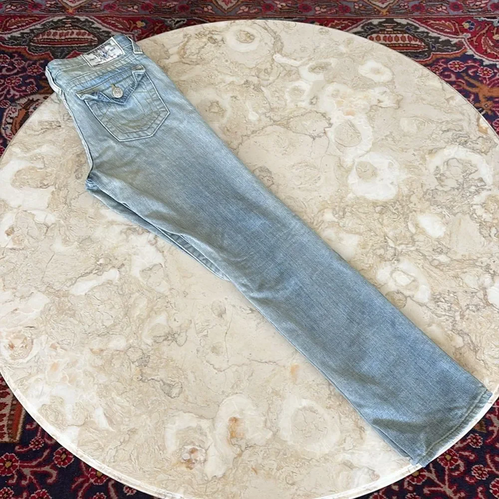 True Religion Halle Flap Pocket Skinny Fit 100% Cotton Jeans - Picture 9 of 12